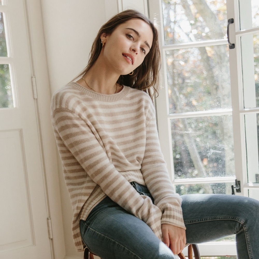Jenni Kayne Wool/Cashmere Blend Striped Sweater